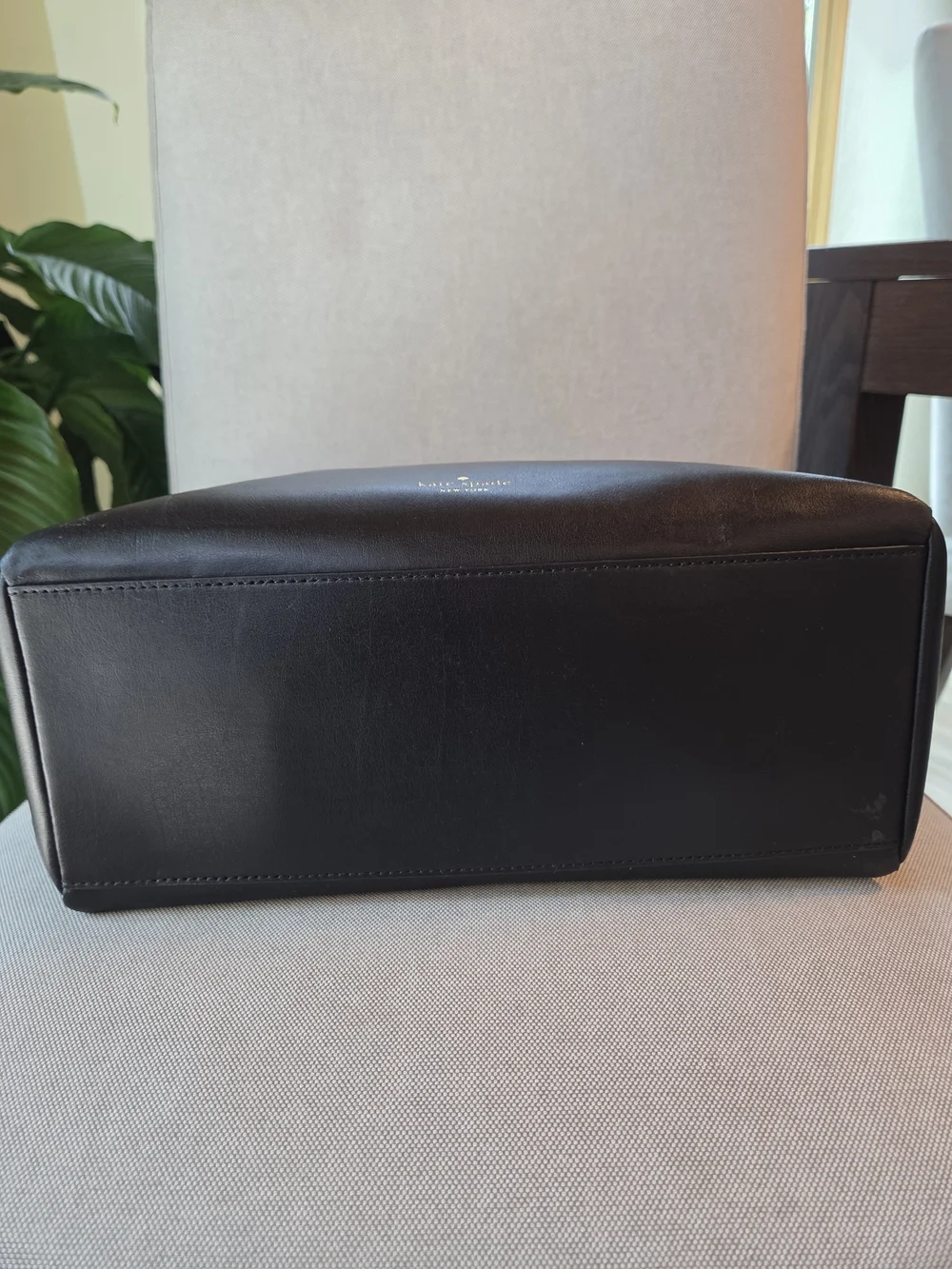 Kate Spade Black Leather Camden Way Lenora Tote Bag Minimalist Work Corporate